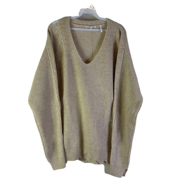 Helmut Lang Wool Cashmere Knit Distressed Sweater Ivory - Picture 1 of 9